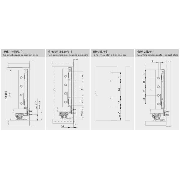 Full Extension Double Wall Tandem Boxes For Bedroom Cabinet / Furniture