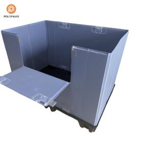 プラスチックの袖 卸貨容器 折りたたむパレット 蓋付きの袖カバーボックス