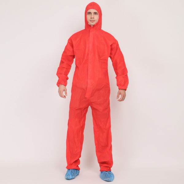 SMMS Breathable Disposable Coveralls , Disposable Work Overalls