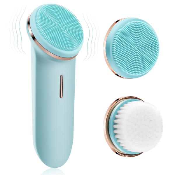 Silicone elétrico da massagem de cara de Sonic Facial Cleansing Brush EMS profundamente limpo
