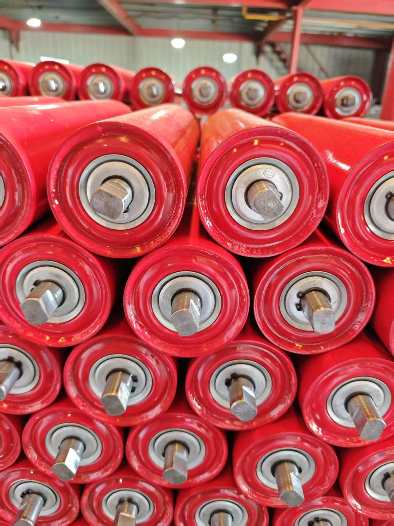 Rubber Covered Conveyor Roller and Impact Idler with Bolt-on Mounting and 1 Year Warranty for Belt Conveyor Systems