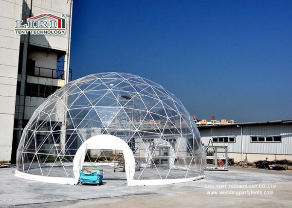 da parte superior transparente do PVC do diâmetro de 12m barraca da abóbada meia para o partido exterior dos eventos