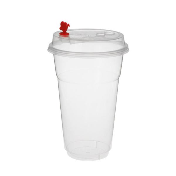Custom printed clear transparent disposable PP plastic leakproof milk tea cold cup reusable