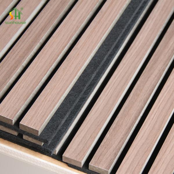 Custom Acoustic Wood Panel Wall 1220x2440mm Black MDF Polyester