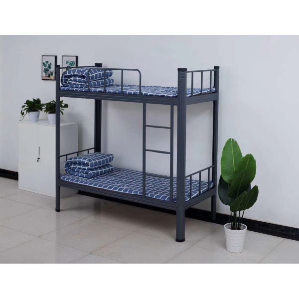 MDF Board Steel Double Bunk Bed Knock Down Dormitory Bunk Bed