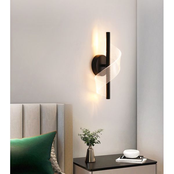 JYLIGHTING современный роскошный прозрачный настенный свет акриловый металлический настенный светильник для лестничного коридора