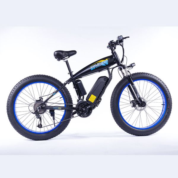 Green Wide Tire Snow Beach Cruiser Electric Bike 26 Inch Wear Resistant