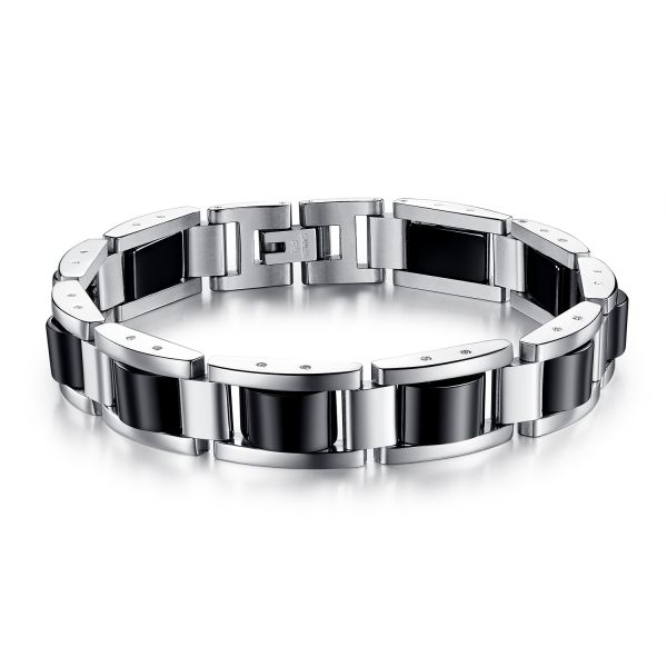 Stylish Gold Plated Japanese and Korean Fashion Titanium Steel Magnet Men's Bracelet