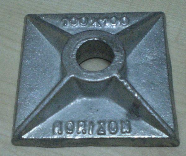 Waler plate for wall formwork, waller plate, washer plate