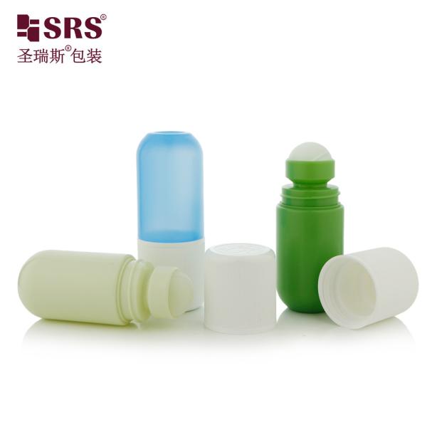 RPPA1-50ML Round Bottom PP Eco-friendly Material PCR Deodorant Roller Ball Bottle For Antiperspirant