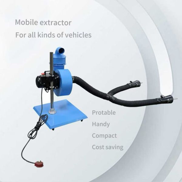 Portable Exhaust Extractor with Carbon Filter Mobile Vehicle Fume Purification System
