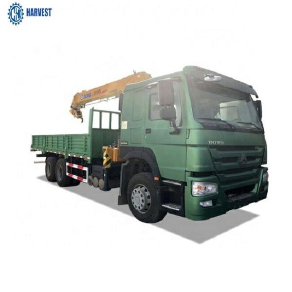 boîte Sinotruk Howo 6x4 336hp 10 Ton Truck Mounted Crane de cargaison de 7000x2300x600mm