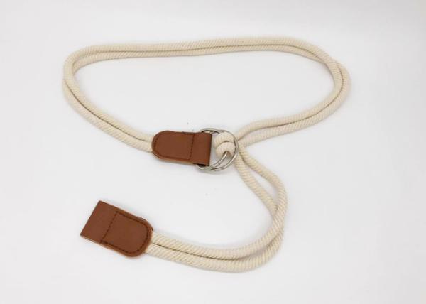 Correia bege do Webbing do estiramento da cor de 1.5CM, correia do Webbing das senhoras comprimento de 65 - de 80cm