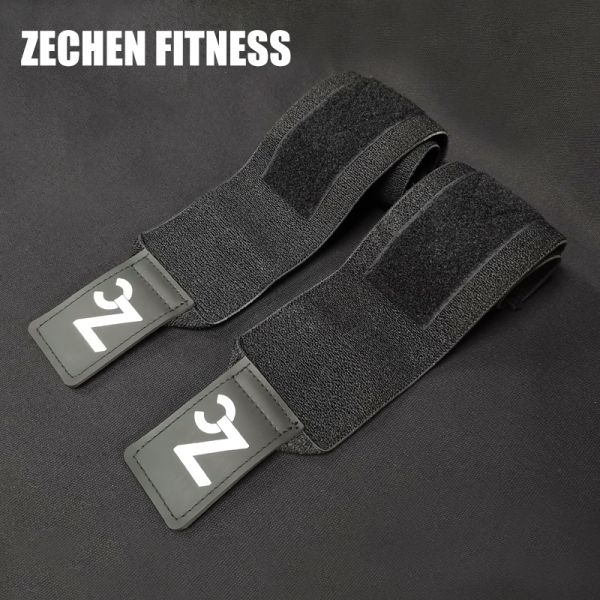 Black Cotton Heavy Duty Wrist Wraps 45*8cm Weightlifting Wraps And Straps Safety Crossfit Support