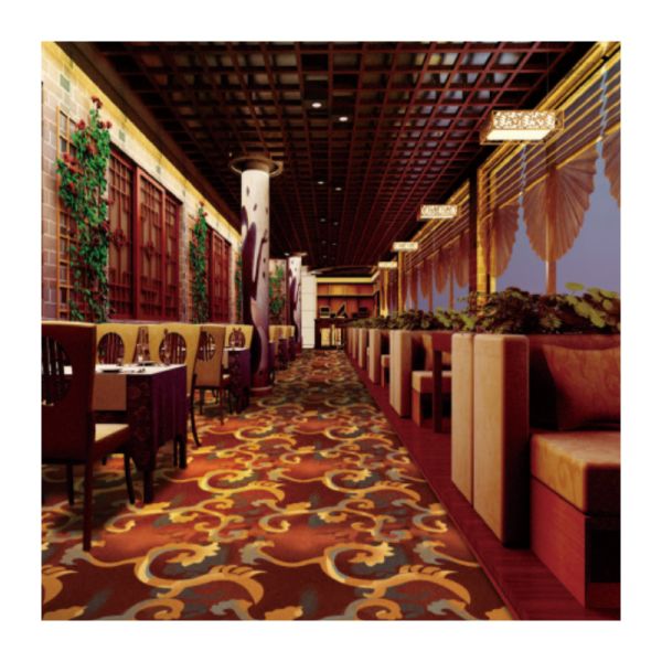 Plum Flower Patterned Customized Luxury Axminster Carpet for Hotel 80% Wool 20% Nylon