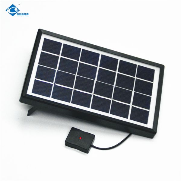 Панель солнечной энергии ZW-2.5W-6V жилая для панели солнечных батарей аварийного освещения 2.5W 6V стеклянной прокатанной