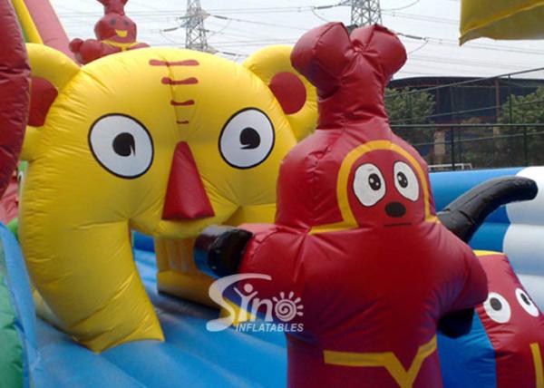 parque de diversões inflável gigante das crianças exteriores de 20x10m feito do primeiro encerado do pvc da classe do fabricante inflável de China