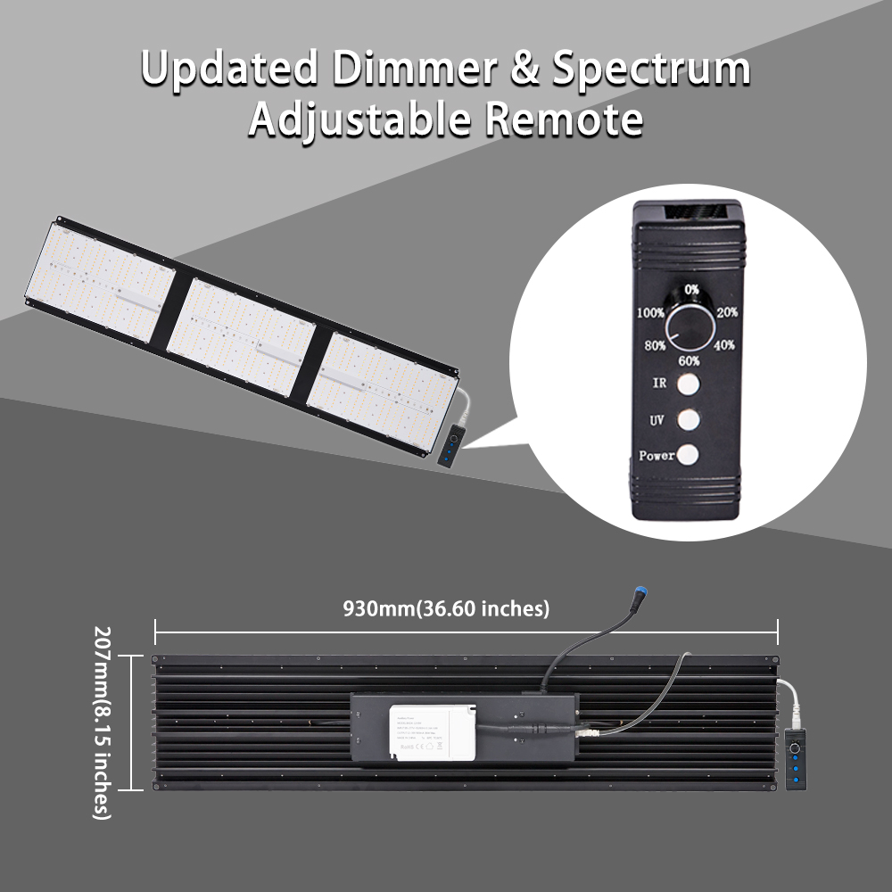 полный спектр 360W растет лампа 4x4 кв ft Dimmable для крытого сада