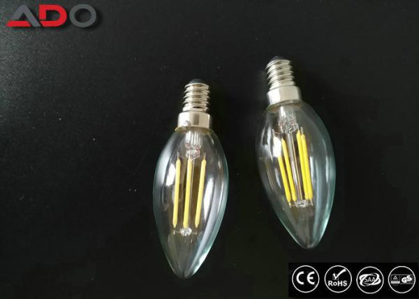 Milky Glass Led Candle Light Bulbs C35 Eco Friendly For Amusement Park