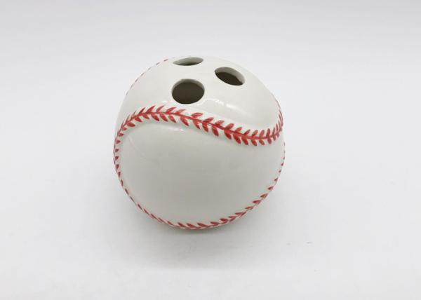 Sanitary Ware Baseball Bathroom Accessories Sets Hand Painted For Everyday Care