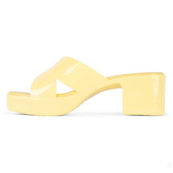 High End PVC Womens Wedge Heeled Shoes 7cm Platform Wedge Slippers