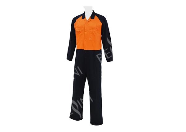 100% Cotton Winter Workwear Clothing Mens Long Sleeve Coveralls With Metal Snaps