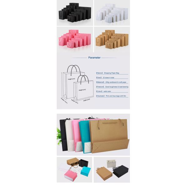 Печатание рекламы бумажного мешка логотипа магазина одежды изготовленное на заказ упаковывая