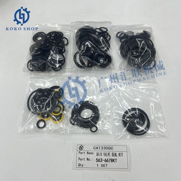 330GC Kit de sellado de la válvula de control 563-6678KT Kit de sellado de la válvula de control de la excavadora Kit de reparación de la válvula de control del cilindro hidráulico de la bomba principal