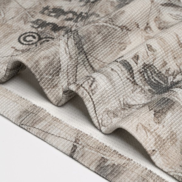 Branch Camo Waffle Long Sleeve Top, Boxy Oversized Functional Shirt with Heat Transfer Tactical Print | OEM ODM Customizable
