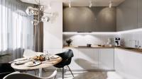 Meubles de cuisine complets modernes, armoires modulaires en MDF, crédence, panier à tiroirs