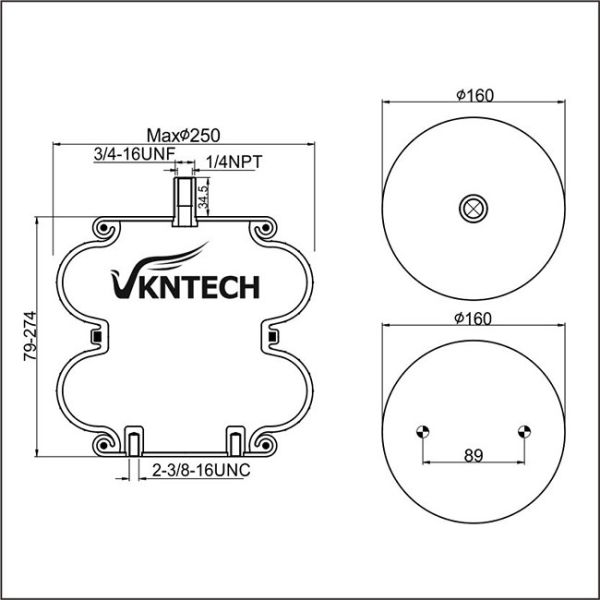 Промышленные резиновые части подвесного рессоры воздуха весны воздуха S14486 2B10-226 для OEM