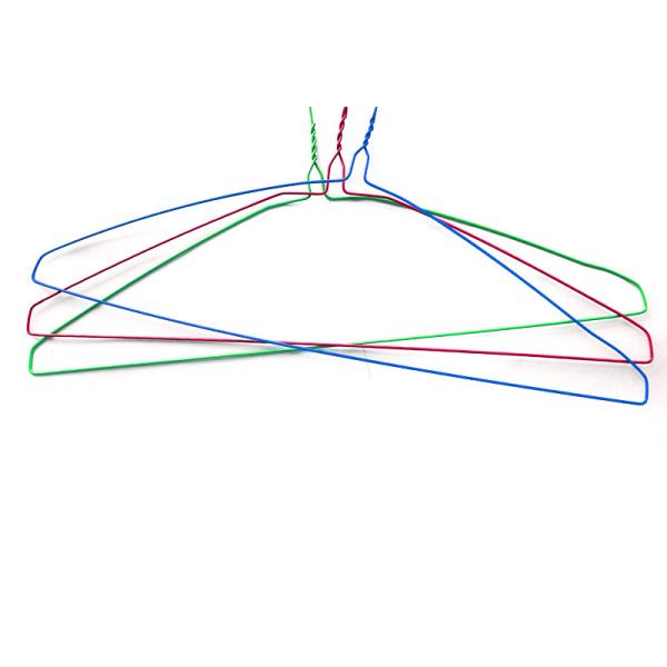 Metal Wire Disposable Q235 Blue Coat Hangers In Bulk