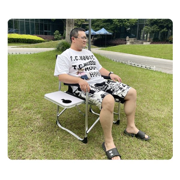 Aluminum Folding Camping Director Chair 92*46*55cm Lightweight For Adults