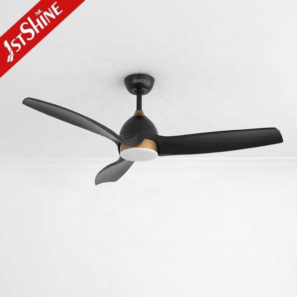 Madeira Sólida Design de Ouro Negro LED Ventilador de Tecto 64 polegadas para Casa Hotel e necessidades de escritório