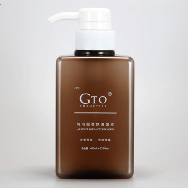 13.4oz 400ml Amber Plastic Shampoo Pump Bottles Travel Reusable Shampoo Containers For Shower