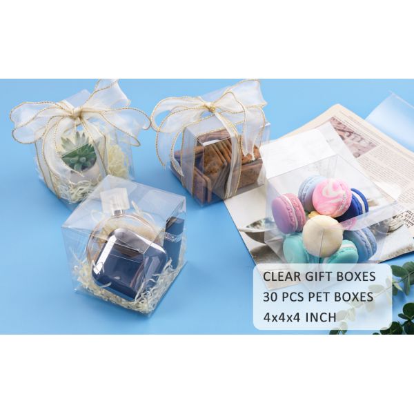 Plastic Clear Gift Boxes For Wedding,Birthday,Easter Mother'S Father'S Day Party PP Box, PET Box, Gift Package