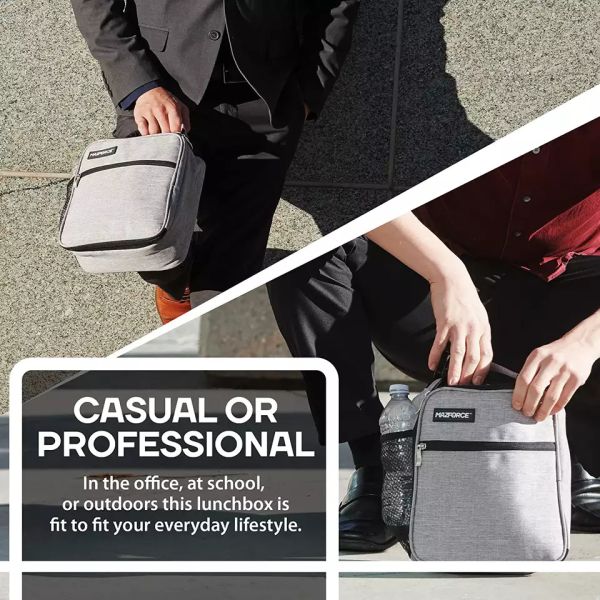 Многоразовым сумка изолированная пикником коробки для завтрака Multiscene 26x11x22cm