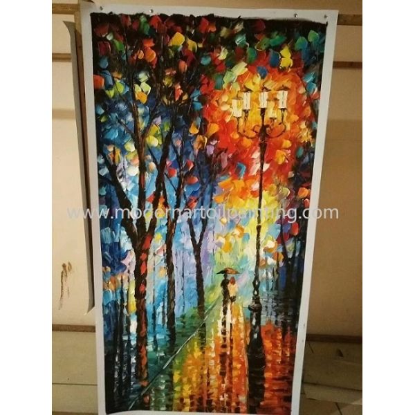 Hand Painted Thick Palette Knife Oil Paintings Canvas For Interior Decoration