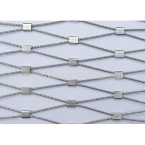 Inox Flexible X-Tend Ferrule Wire Rope Mesh For Zoo Animal Fencing