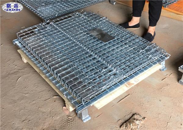 Fio de aço galvanizado mergulhado quente dobrável da gaiola rígida da pálete do metal da malha