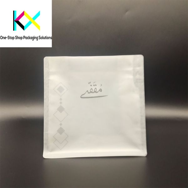 PET VMPET PE Aluminium Foil Flat Bottom Pouch Custom Made Coffee Bags With Valve