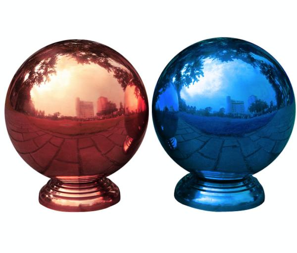 Bola de aço inoxidável galvanizada do corrimão, bola de aço oca da base quadrada