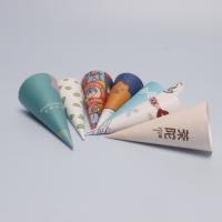 Tazas de helado de cono desechables de embalaje impreso personalizado