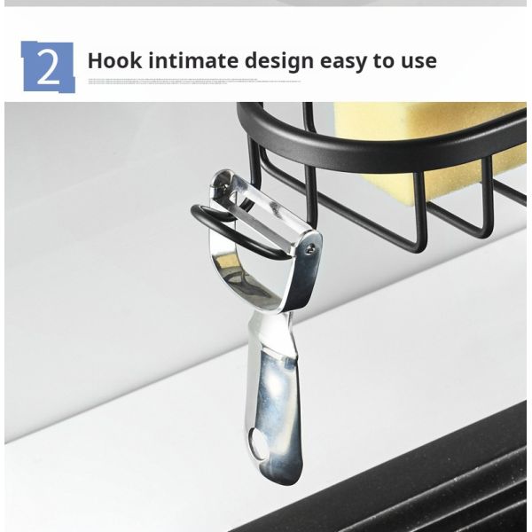 Single Layer Aluminum Shower Storage Basket Soap Basket for Kitchen Bathroom