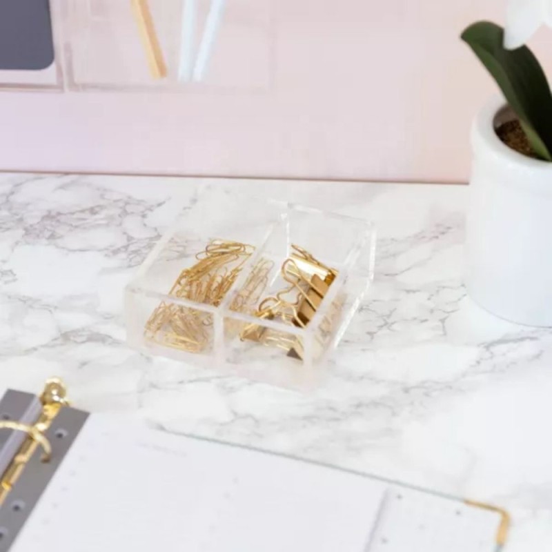 Customizable Clear Acrylic Drawer Organizer Modular Single Layer Storage Rack DIY Desktop Sorting Tray for Office Home