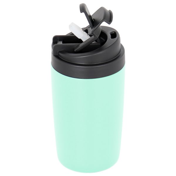 Food Grade Insulated Travel Hot And Cold Tumblers With Metal Straw 300ml