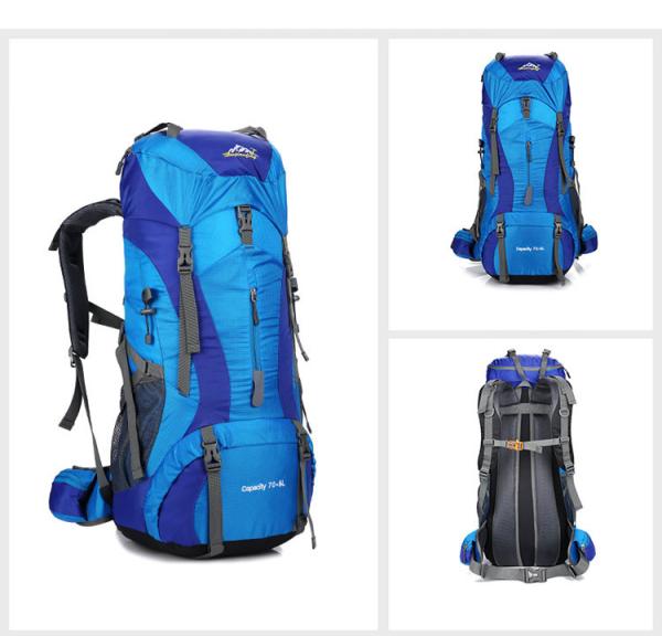 Ransel Mountain Waterproof Trekking Backpack Polyester 70 Liter Backpack ISO