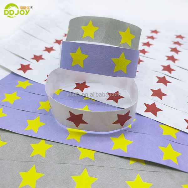 Tyvek Paper Bracelets for Custom Design Stock of Dinosaurs Rabbits Balloons and More