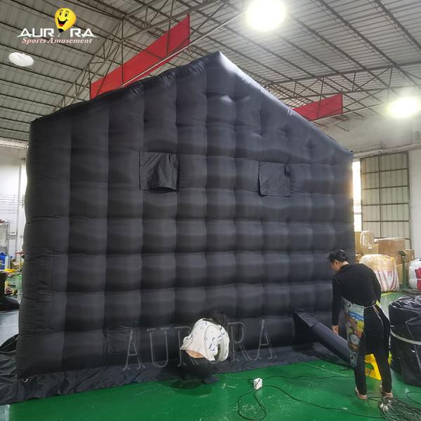 Portable Inflatable Nightclub Tent Disco Lighting Music Bar Party Inflatable Cube Tent