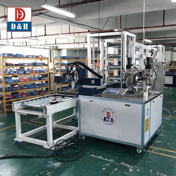 Máquina automática de colocação de cola para recipientes Produção ótima de epoxies, silício e poliuretano